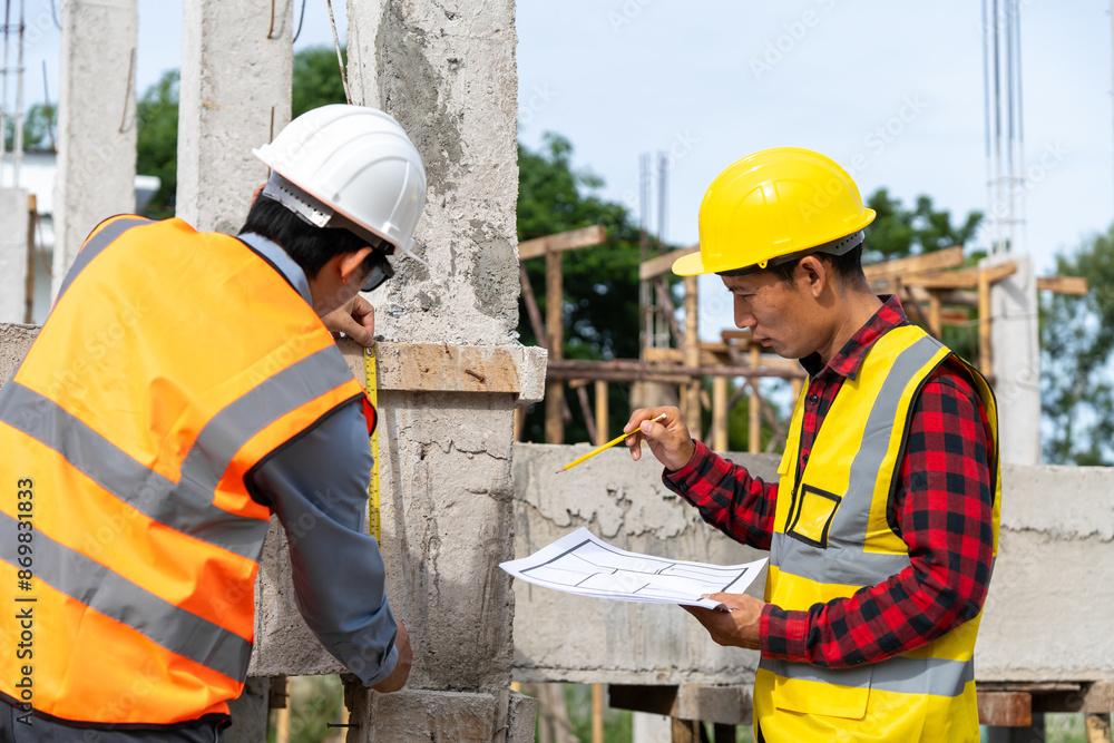 A team of construction engineers talks with managers and construction workers at the construction site. Quality inspection, plans, home and industrial building design projects A team of construction engineers talks with managers and construction workers at the construction site. Quality inspection, plans, home and industrial building design projects