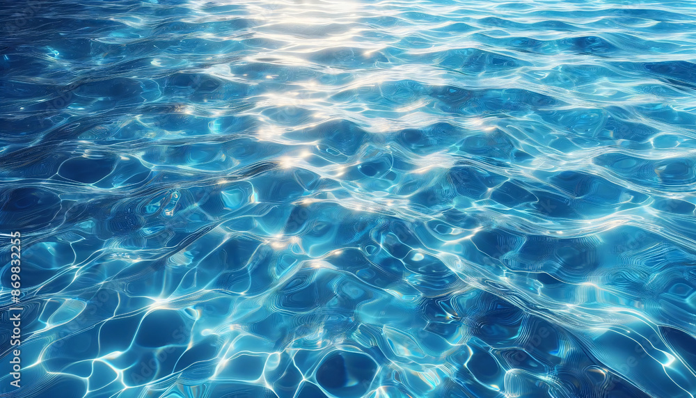 Obraz premium Radiant Ripples: A Close-Up of Luminous Water Reflections