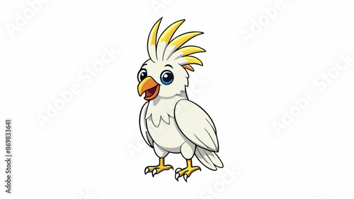 cartoon parrot on white background