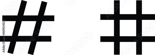 hashtag logo in bubble icons set. concept of communication sign or customer experience. minimal style trendy simple hash tag logotype graphic thin line art design isolated on transparent background.