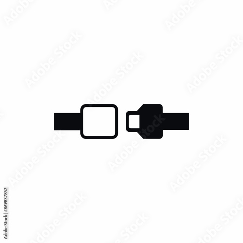 seat belt safety protection icon