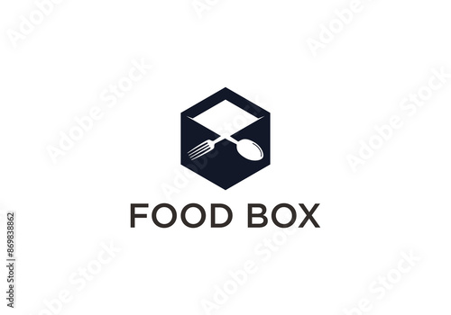 Food Box Logo Vector