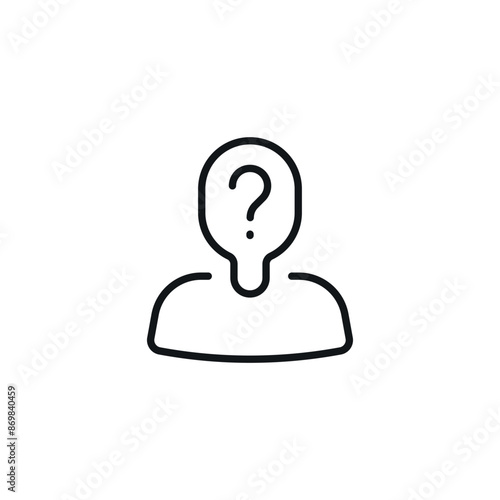 Random Person. Incognito linear icon. Line customizable illustration. Contour symbol. Vector isolated outline drawing. Editable stroke