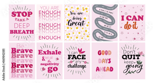 A4 Mental health posters, Positive affirmation posters, A4 posters, Positive affirmation cards. Affirmation wall art, A4 wall art posters, Motivational posters. Printable art, 10 pack bundle 
