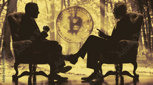 elitists meeting and discussing about future finance of bitcoin currency