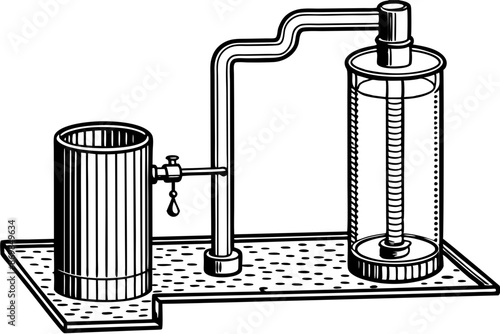 Oil barrel and pump