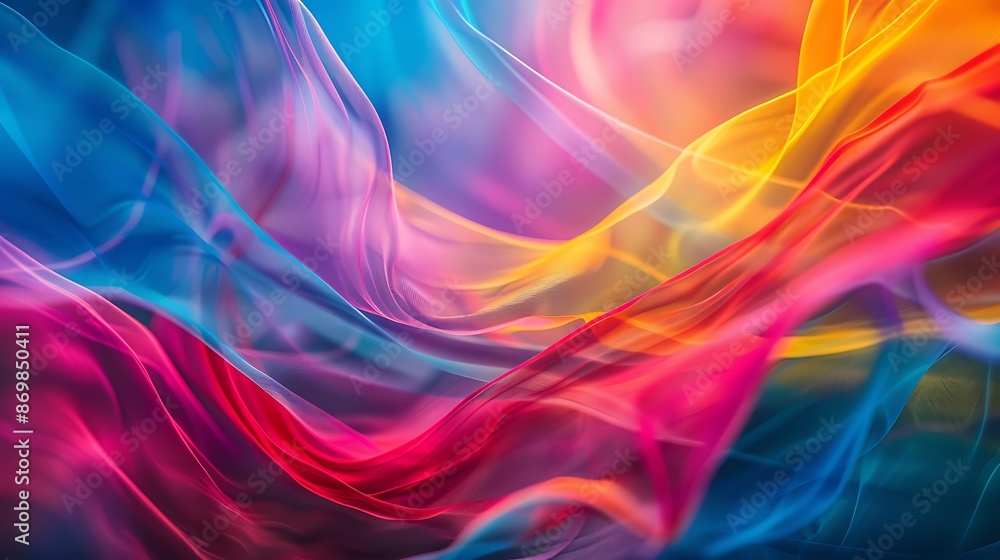 Colorful spectrum gracefully dancing and twirling, creating a symphony of vibrant hues captured in stunning HD clarity. Colorful spectrum gracefully dancing and twirling, creating a symphony of vibrant hues captured in stunning HD clarity.