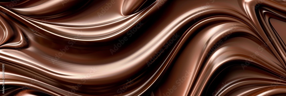 Rich Brown Chocolate Swirling and Flowing in Deep Shades