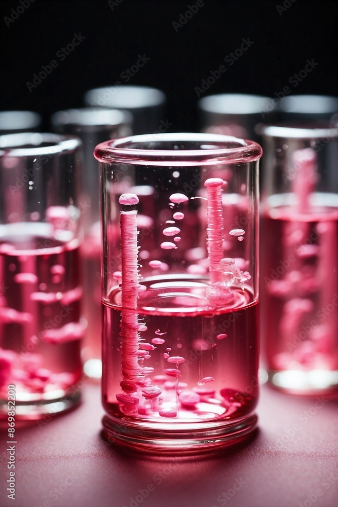Experiments in a Chemical Laboratory. Molecular Study of Pink Liquid. Experiments in a Chemical Laboratory. Molecular Study of Pink Liquid.