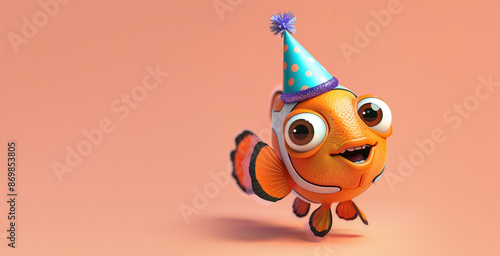 Cute Cartoon Birthday Clown...