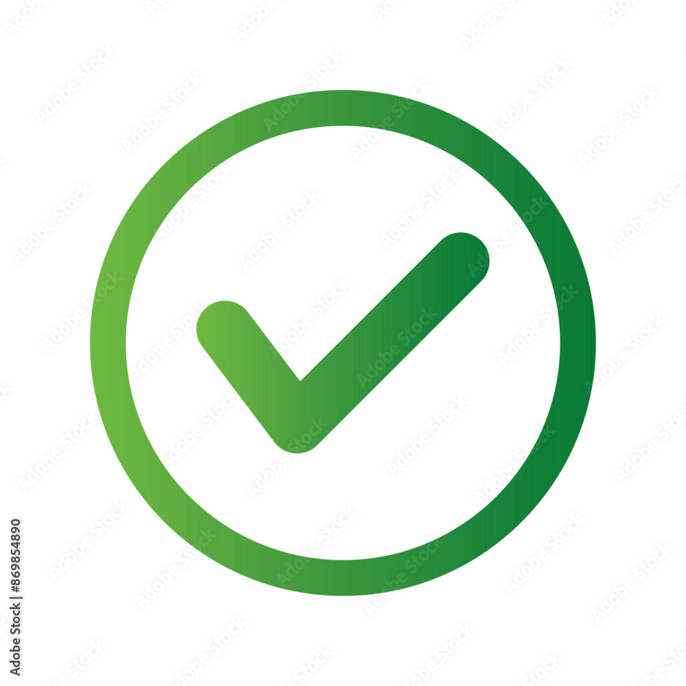 Green check mark icon in a circle. Tick symbol in green color, vector illustration. Check mark icon symbol vector. Symbol for website computer, mobile and app. Green check mark icon in a circle. Tick symbol in green color, vector illustration. Check mark icon symbol vector. Symbol for website computer, mobile and app.
