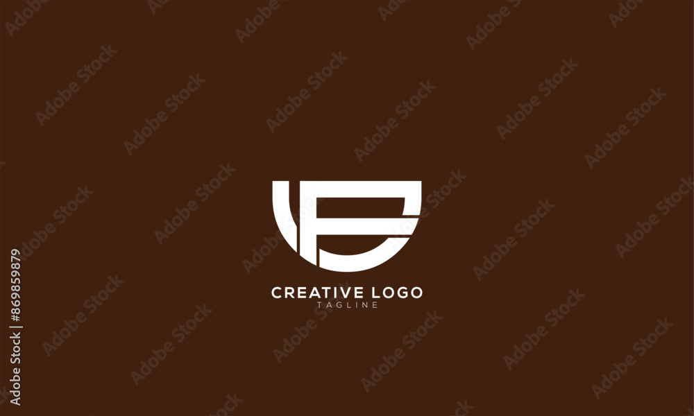 UF FU Abstract initial monogram letter alphabet logo design