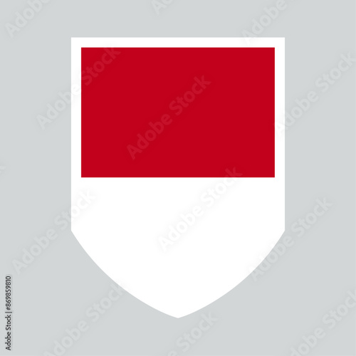 Free Download Monaco Flag Shield Shape Frame - GFXLoad