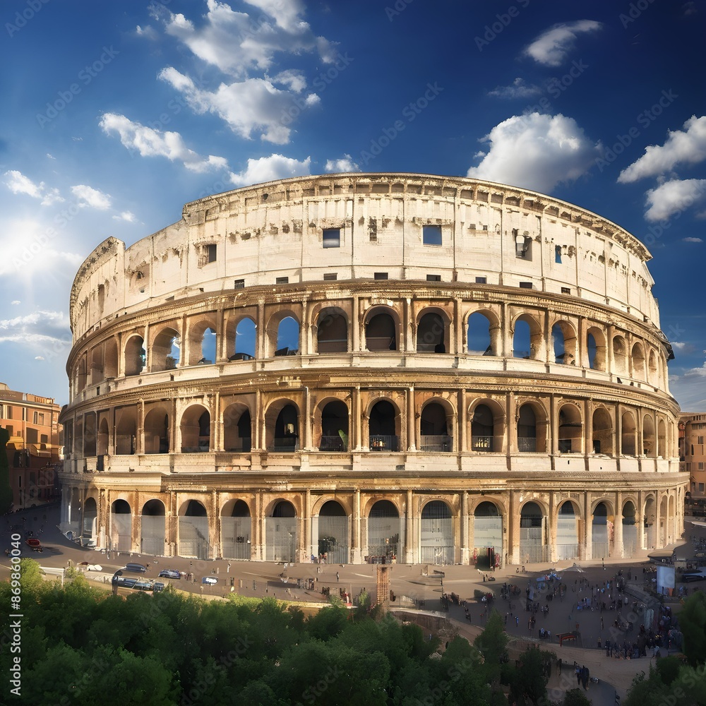 Obraz premium A view of the colosseum in Rome