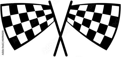 Checkered Flag different variations icon set.Windstart and finish checkered racing flags icon. Vector 
