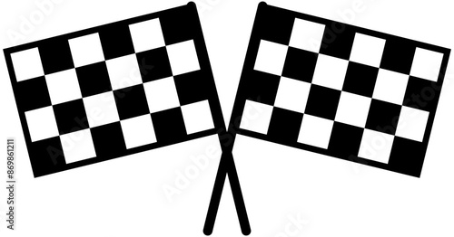 Checkered Flag different variations icon set.Windstart and finish checkered racing flags icon. Vector 