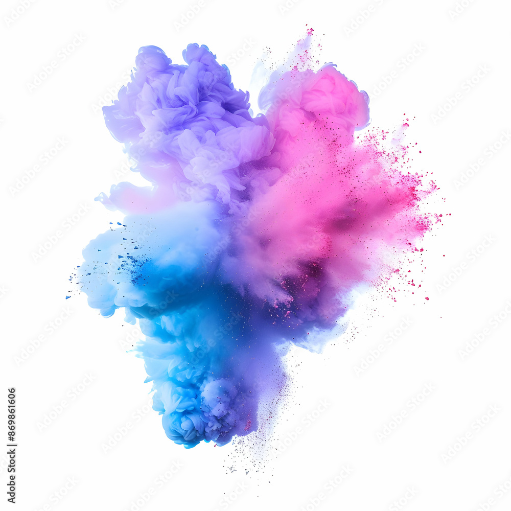 Colored powder explosion. Abstract closeup dust on backdrop. Colorful explode. Paint holi, Freeze motion of color powder exploding on white background. Colored powder explosion. Abstract closeup dust on backdrop. Colorful explode. Paint holi, Freeze motion of color powder exploding on white background.