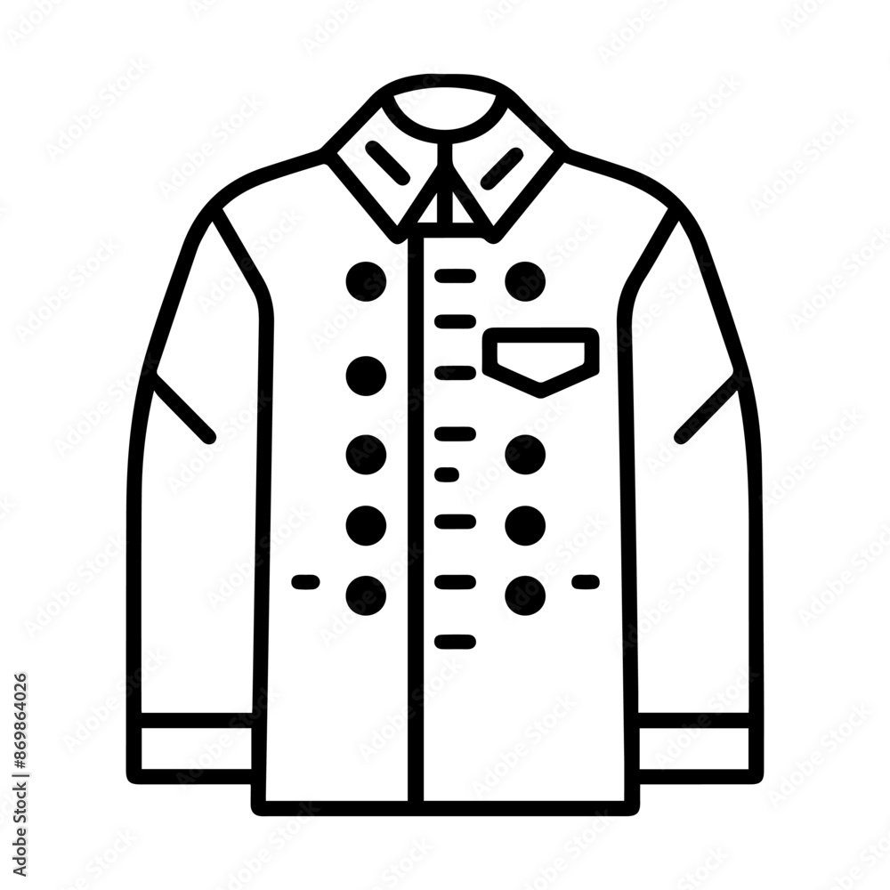 uniform icon or modern line symbol. Vector line art and icon design with bold outline. Black and white Pixel Perfect minimalistic symbol isolated white background. Silhouette simple thin sign uniform icon or modern line symbol. Vector line art and icon design with bold outline. Black and white Pixel Perfect minimalistic symbol isolated white background. Silhouette simple thin sign