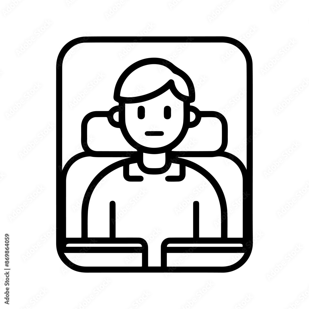 passenger icon or modern line symbol. Vector line art and icon design with bold outline. Black and white Pixel Perfect minimalistic symbol isolated white background. Silhouette simple thin sign passenger icon or modern line symbol. Vector line art and icon design with bold outline. Black and white Pixel Perfect minimalistic symbol isolated white background. Silhouette simple thin sign