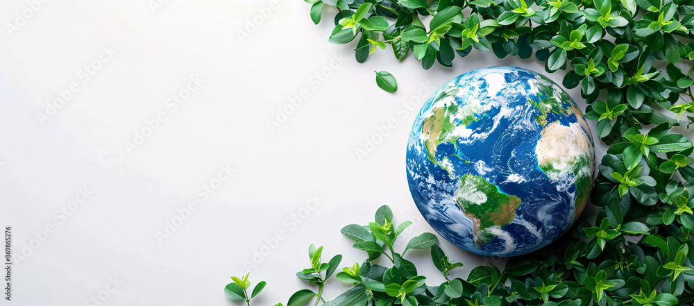 Earth Day and World Environment Day concept on white background. Environmental awareness and celebration of our planet. Earth Day and World Environment Day concept on white background. Environmental awareness and celebration of our planet.