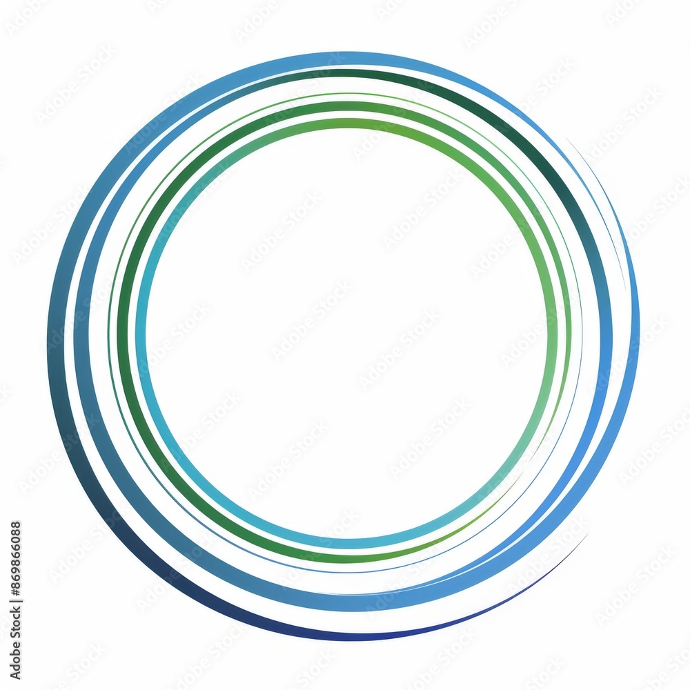 Blue and Green Gradient Circular Logo on White Background Blue and Green Gradient Circular Logo on White Background
