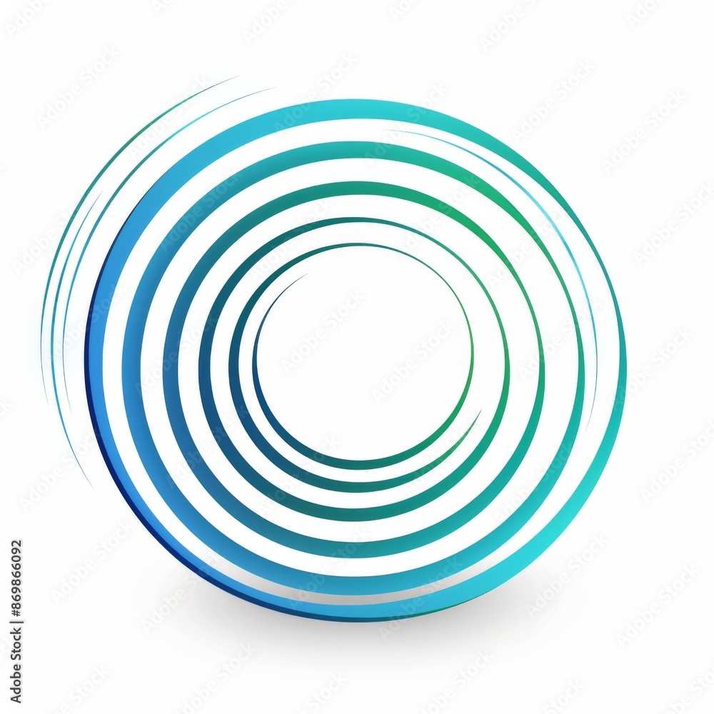 Blue and Green Gradient Circular Logo on White Background Blue and Green Gradient Circular Logo on White Background