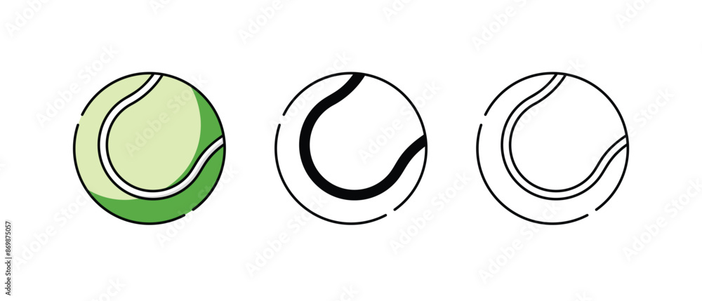 Tennis Ball icons vector set stock illustration Tennis Ball icons vector set stock illustration