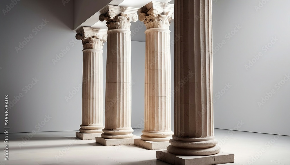 remains of columns from the Roman Empire, isolated white background.
remains of columns from the Roman Empire, isolated white background.