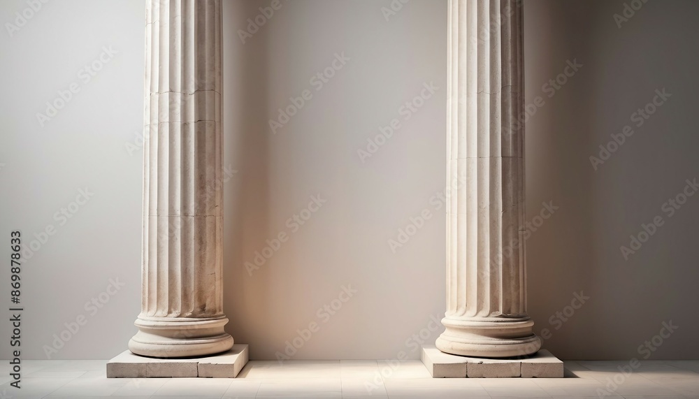 remains of columns from the Roman Empire, isolated white background.
remains of columns from the Roman Empire, isolated white background.