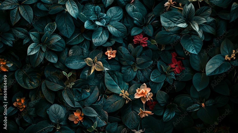 A Lush Tapestry of Greenery and Blossoms A Lush Tapestry of Greenery and Blossoms