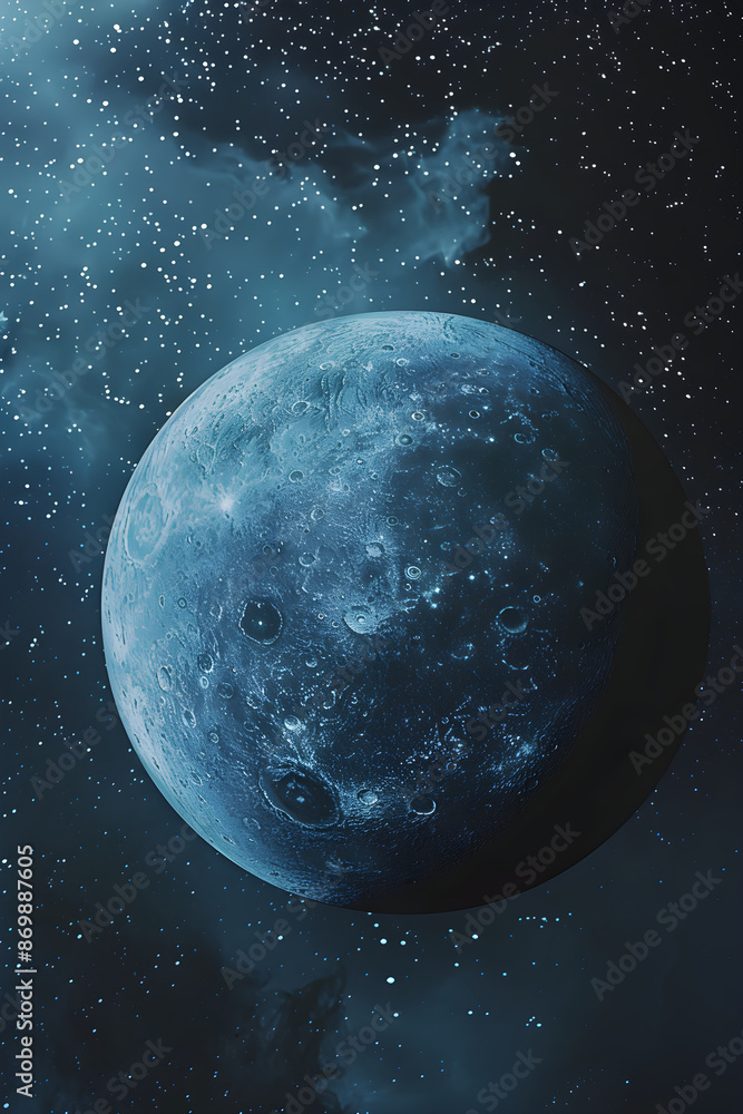Fototapeta premium Astrological Informative Concept: Essential Facts, Characteristics, and Details about Uranus