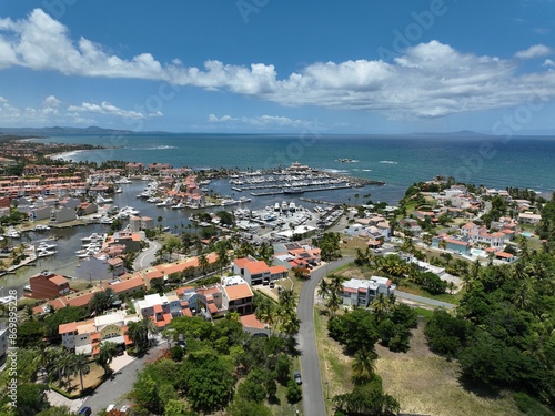 Aerial vantage of the Yacht Club / Marina in Palmas del Mar, Puerto Rico  photo