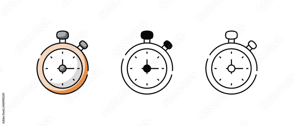 Stopwatch Pool icons vector set stock illustration Stopwatch Pool icons vector set stock illustration