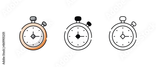Stopwatch Pool icons vector set stock illustration