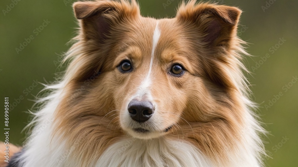 Graceful Shetland Sheepdog A Portrait in Monochrome Graceful Shetland Sheepdog A Portrait in Monochrome