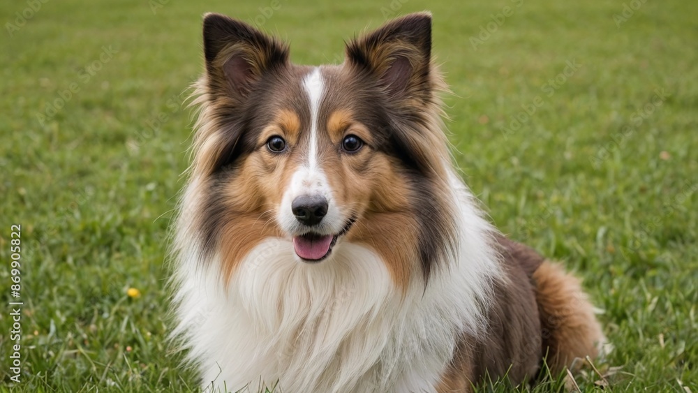 Graceful Shetland Sheepdog A Portrait in Monochrome Graceful Shetland Sheepdog A Portrait in Monochrome