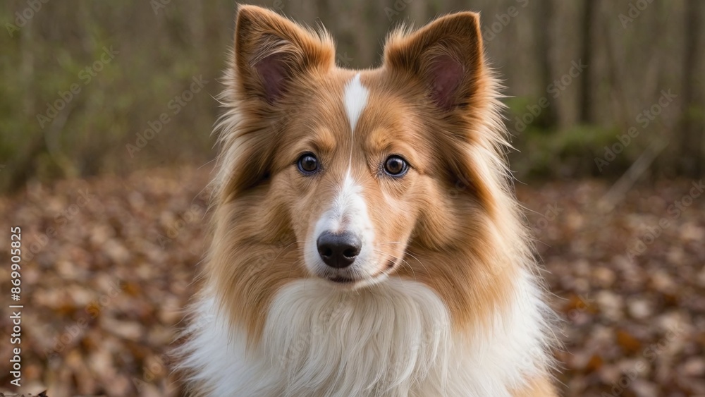 Graceful Shetland Sheepdog A Portrait in Monochrome Graceful Shetland Sheepdog A Portrait in Monochrome