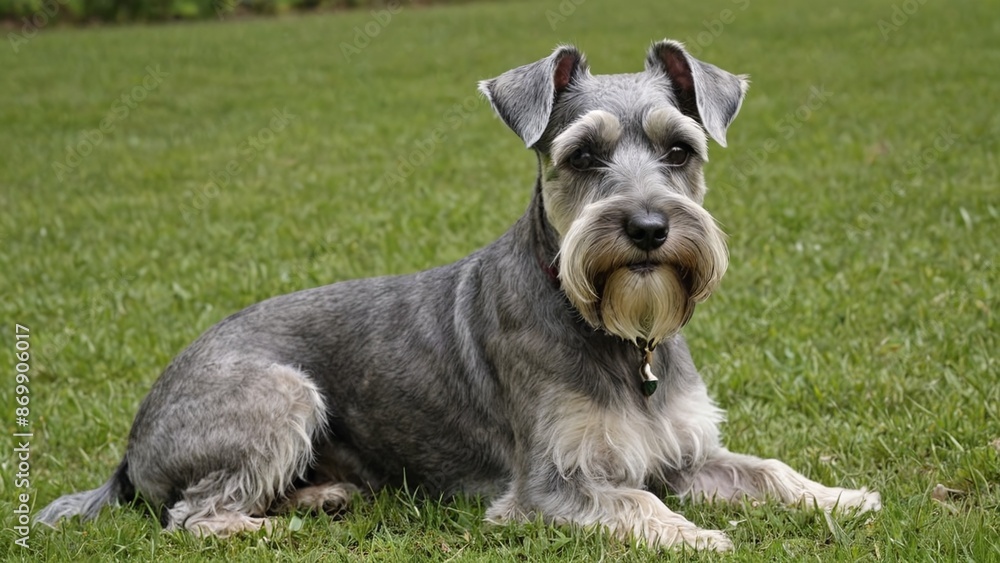 Adorable Miniature Schnauzer Playful Companion in Black and White Adorable Miniature Schnauzer Playful Companion in Black and White