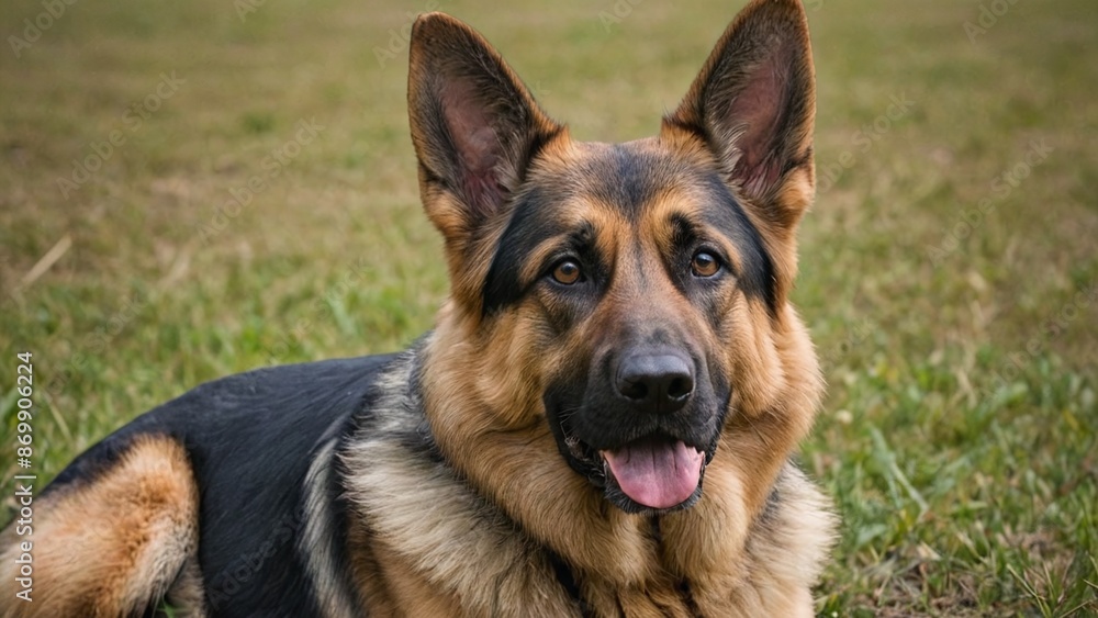 Graceful German Shepherd Majestic Canine in Monochrome Graceful German Shepherd Majestic Canine in Monochrome