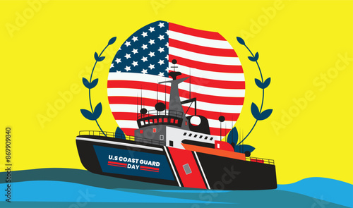 U.S coast guard day design templet