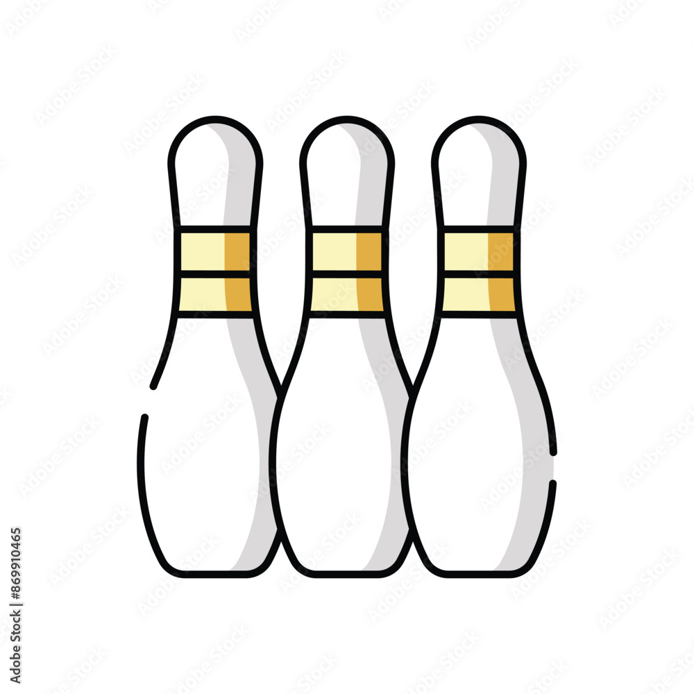 Bowling Pins vector icon