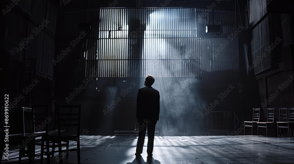A baritone delivering a powerful monologue in a poignant moment of Carmen A baritone delivering a powerful monologue in a poignant moment of Carmen