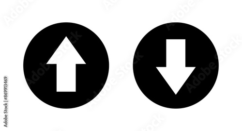 Arrow up and arrow down icon set