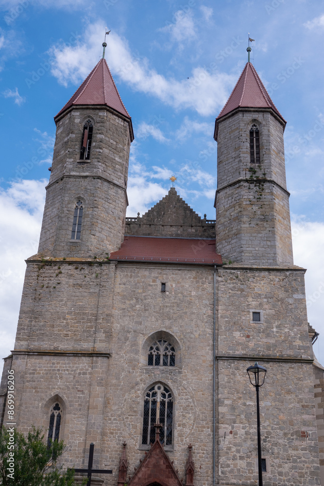 gothic church in city Lwowek Slaski Poland gothic church in city Lwowek Slaski Poland