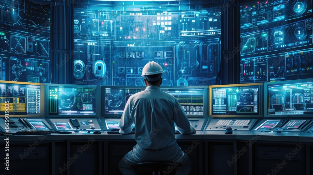 Data Analyst Working on Computer Monitor