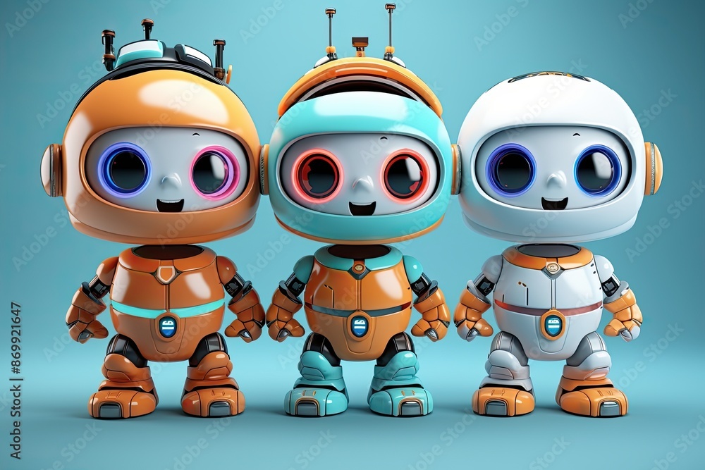 Cute 3D Robots Cute 3D Robots