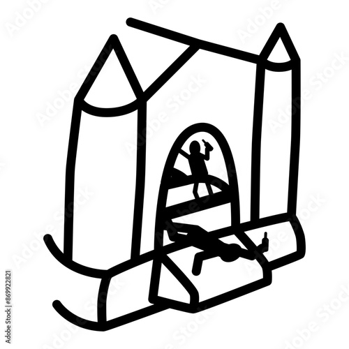 Being drunk in a bounce house castle