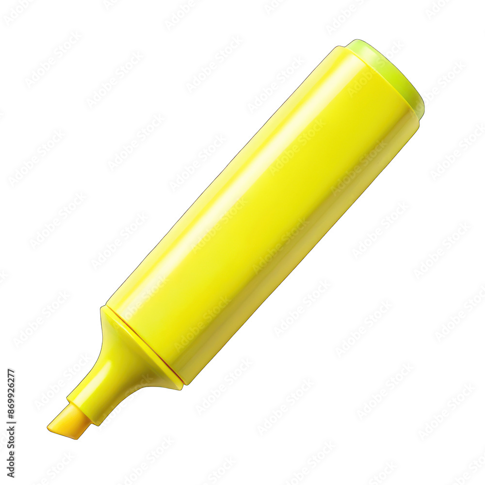 Yellow marker Isolated on transparent background Yellow marker Isolated on transparent background