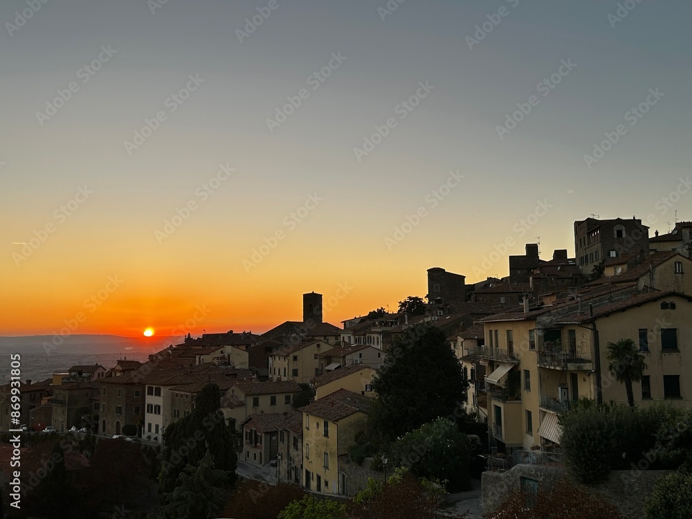 Fototapeta premium Atardecer en Cortona