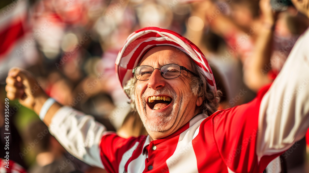 Happy Austrian soccer supporter Happy Austrian soccer supporter